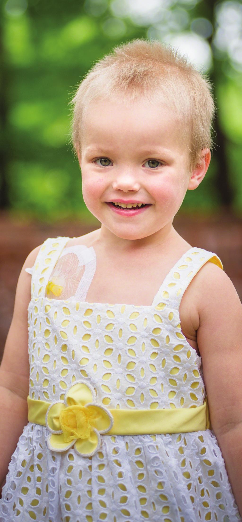 Meet Mabry age 5, acute lymphoblastic leukemia Five-year-old Mabry has a sunny smile and a chipper voice.