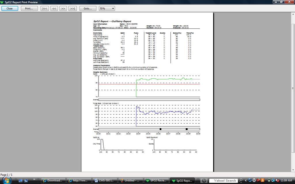 (You may preview each report before printing) You may also notice small squares on your graph.