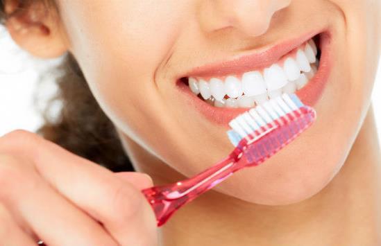 soft-bristled toothbrush and fluoride containing toothpaste to remove plaque from tooth surfaces Clean between teeth daily with floss or an interdental
