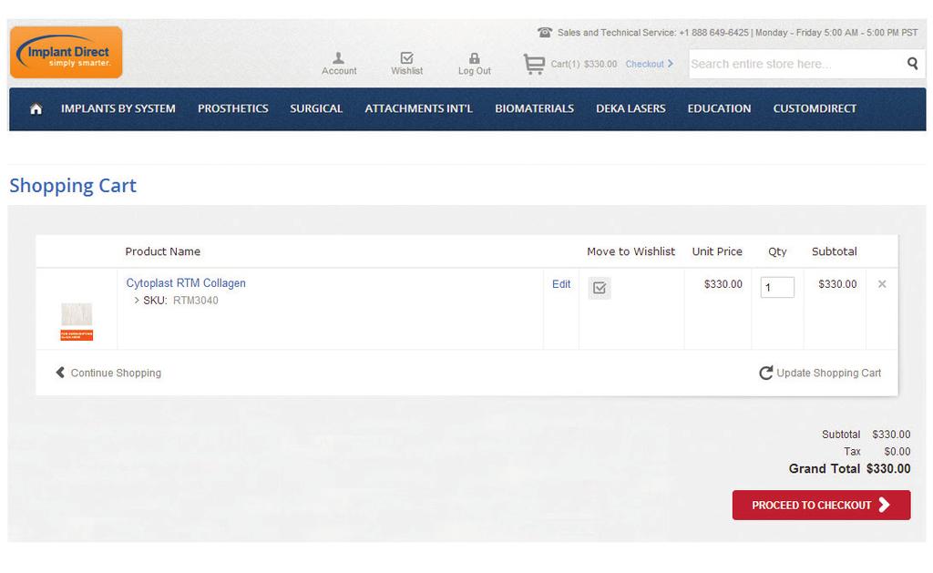 Step 3 Place item in cart and proceed with checkout.