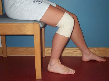 KNEE FLEXION AND EXTENSION EXERCISES IN A CHAIR Sit in a chair and bend your knee to allow your foot to rest on the floor. Practice bending and straightening your knee.