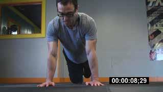Close-grip Pushup Keep the abs braced and body in a straight line from toes/knees to shoulders.