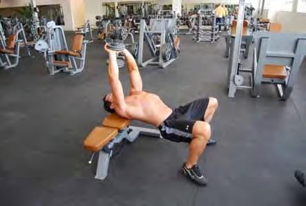 Pullovers Lying across a flat bench