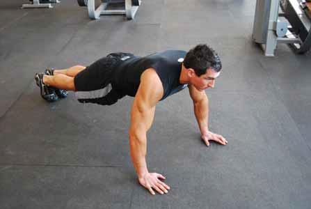 Push Ups Lying on the ground hands and feet as contact