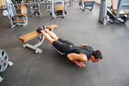shoulders Keep your body rigid like a plank throughout the