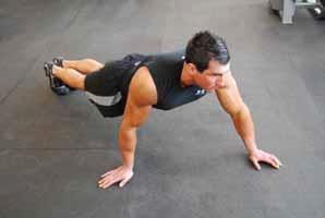 movement Lower yourself to the ground until your chest
