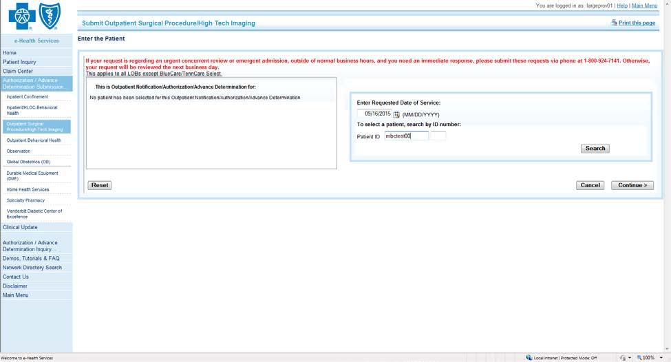 Step 3: Click Authorization Form The authorization form displays.