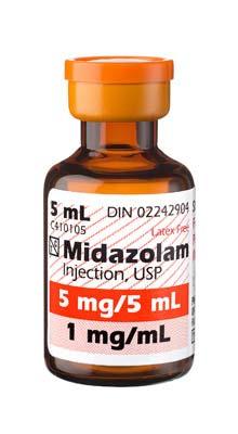 Midazolam Pharmacokinetics Long and variable context-sensitive half-time (especially in elderly)