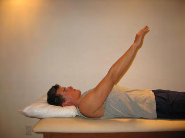 position (your upper arm pointed to the ceiling).