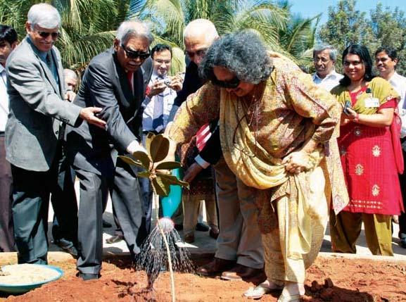 24, 2012. Mrs and Mr Pathak also took a tour of the institute and planted a tree.
