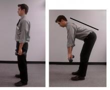 Dead Lifts Begin in standing position with knees "softly" bent (not locked).
