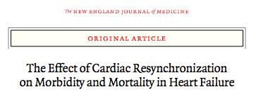 NYHA Class III or IV Med therapy vs Med therapy + CRT End-point combined death and hospitalization EF <35% QRS of