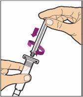 Step 5 Only use the diluent syringe provided to reconstitute the drug product.