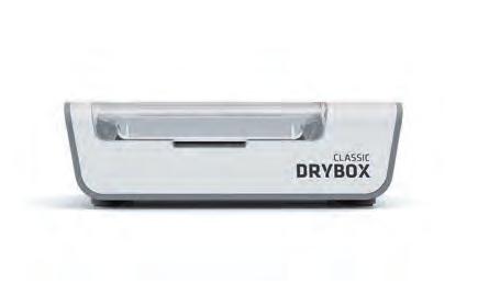 DRYBOX 3.0 Perfect care at your fingertips. 99,9 % germs eliminated by UV light Due to daily wear, your hearing system is exposed to moisture in the form of perspiration.