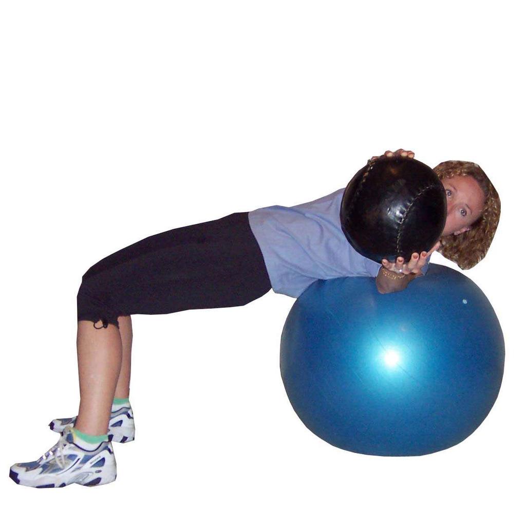 Rest 30s Torso Rotations On Exercise Ball - Medicine Ball Lie with