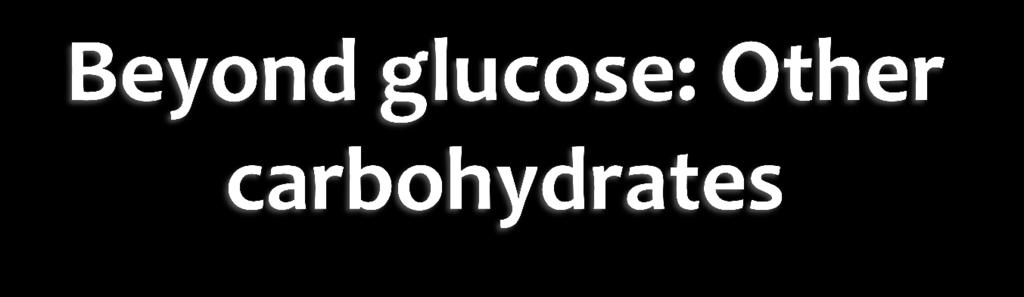 Glycolysis accepts a wide range of carbohydrates fuels polysaccharides glucose