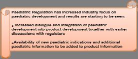 Key findings on the impact on drug development and Marketing Authorisations Companies have integrated paediatric development into the overall development of a product Early discussion within company
