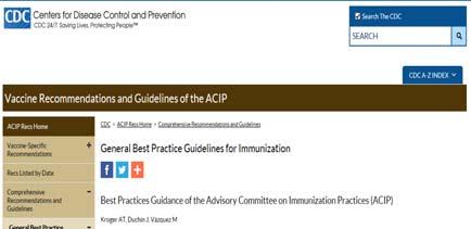 html Now Available General Best Practice Guidelines on Immunization Replaces the General Recommendations on Immunization