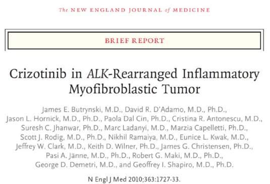 inhibitors of ALK kinase Clinical benefit