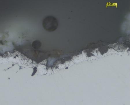 Salt Spray scribe test D1 D2 D1 D2 In the non corroded specimens, the scribes did not go through the Zn-Ni to