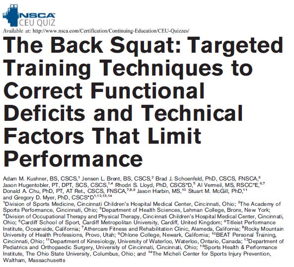 Assessing Technical Competency Task: In small groups complete the back squat assessment screen Consider how consistent scoring is between different raters Consider what cues and
