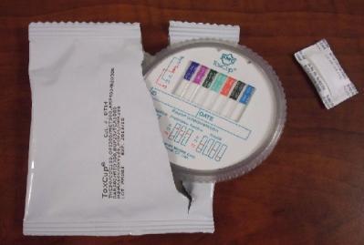 Max. Line Min. Line Open foil pouch. Remove test lid from pouch. Discard desiccant. Step 2.