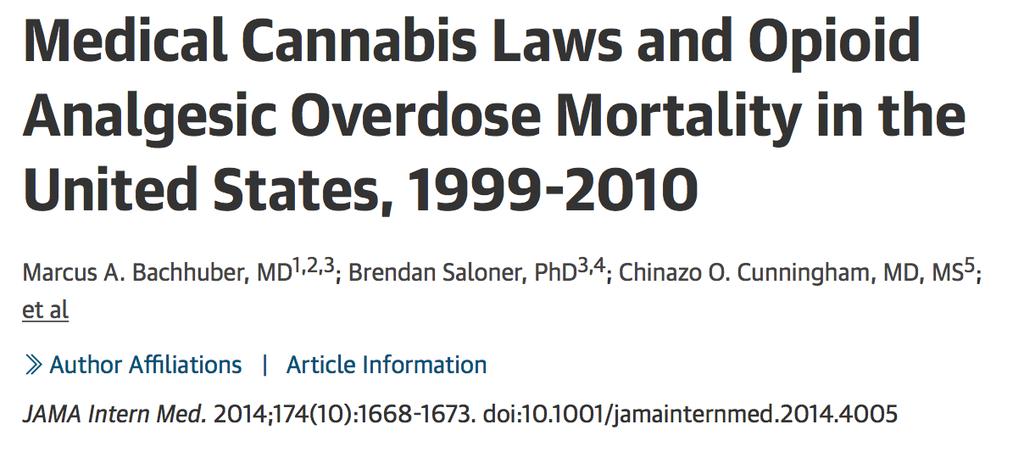seen reduced opioid death rates https://jamanetwork.