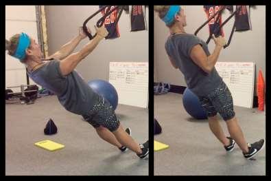 ST RECLINE ROW Suspension trainer rows are one of my go-to exercises and I use them with almost all of my clients.
