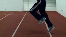stance leg & bring Non-support leg through o Land flat footed and stable on opposite leg Single Leg Hop