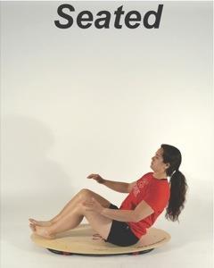 Hips on board without feet Abdominal control with subtle hip