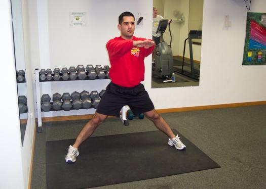 This exercise is specific to a hockey player because it strengthens an area which is highly prone to injury, the groin muscles. Figure 7.a VIII.