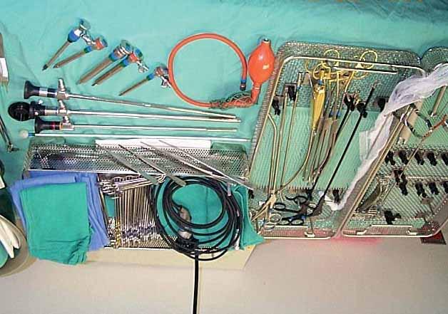 ERS MONOGRAPH INTERVENTIONAL PULMONOLOGY Figure 1. Rigid trocars, telescopes and accessories. telescope and the other for 3-mm biopsy forceps. The diagnostic yield of 93.