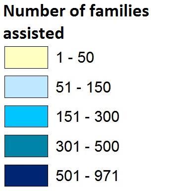 org Data source: IOM,748 Families assisted: 59% of the 9,894 Families assessed and eligible families assessed and eligible Province Families
