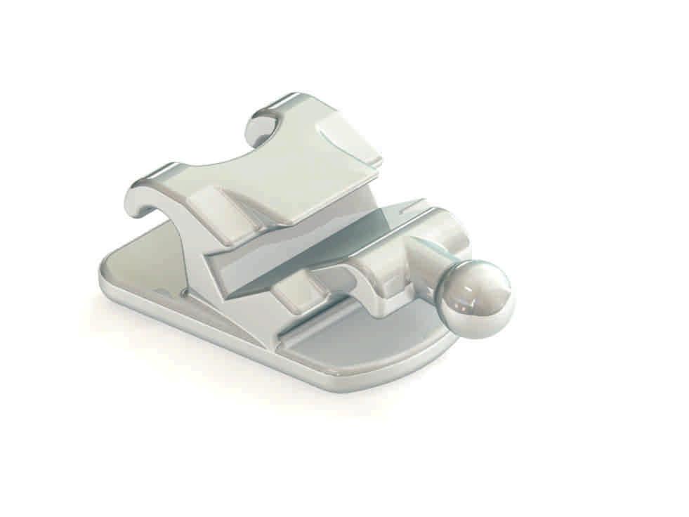 Lingual Brackets Mini design with hooks. High precision cast design.