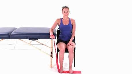 STEP 3 Wrist Extension with Resistance Begin sitting upright in a chair with your arm resting on a table and your hand off