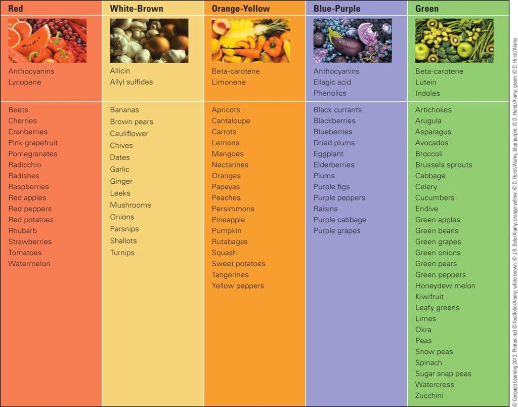 The Colors of Foods