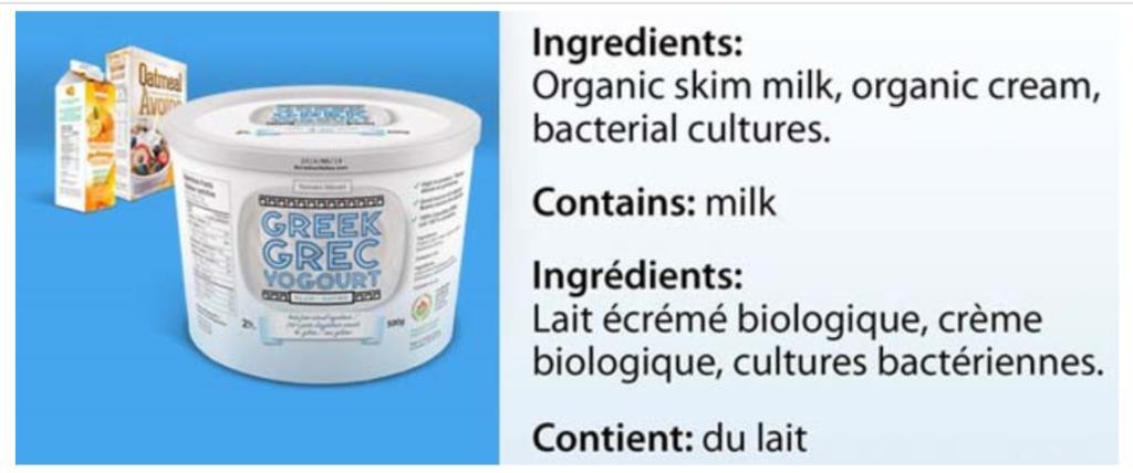 Core Labelling Requirements List of Ingredients - Allergens Priority allergens are required to be declared in food label ingredient lists. A separate contains statement at the end may also be used.