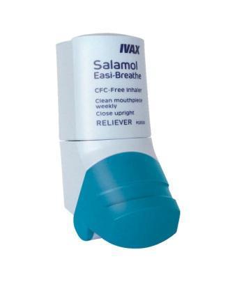 Easibreathe 1. Shake inhaler well. 2. Hold inhaler upright & open by folding down the cap. 3. Breathe out fully. 4.