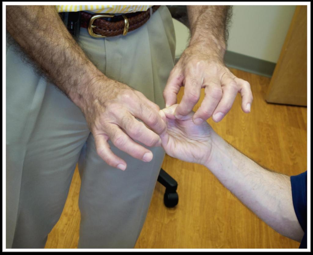 Tests C8-T1 Pinky to Thumb Opposition Patient s elbow is kept against their side Pull