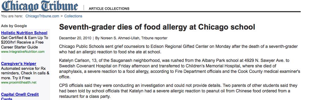 Food allergy and