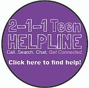 If you have a website, we invite and encourage you to add a "button" that directly links to the 2 1 1 Teen