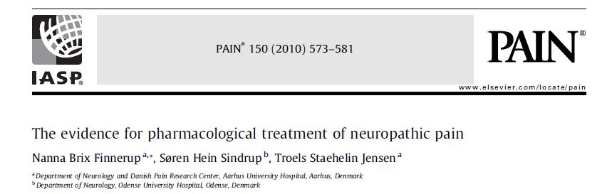 Systemic NeP treatment evidence BTX-A TCAs Based on NNT in neuropathic Pain: NNT 3 for all compounds Opioids SNRIs Tramadol Gabapentin/pregabalin Capsaicin