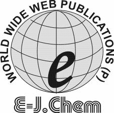 ISSN: 973-95; CODEN ECJHAO E- Chemistry http://www.e-journals.