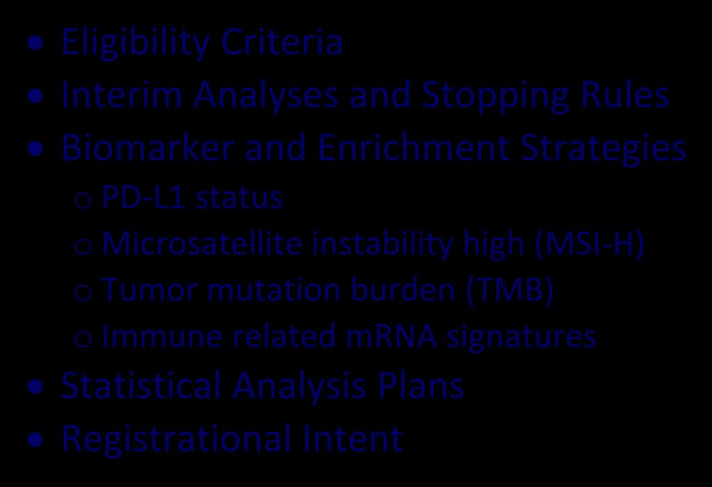Considerations for Master Protocols Clinical Trial Design Eligibility Criteria