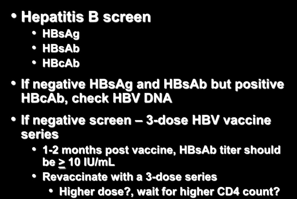 Screening for Hepatitis B Hepatitis B