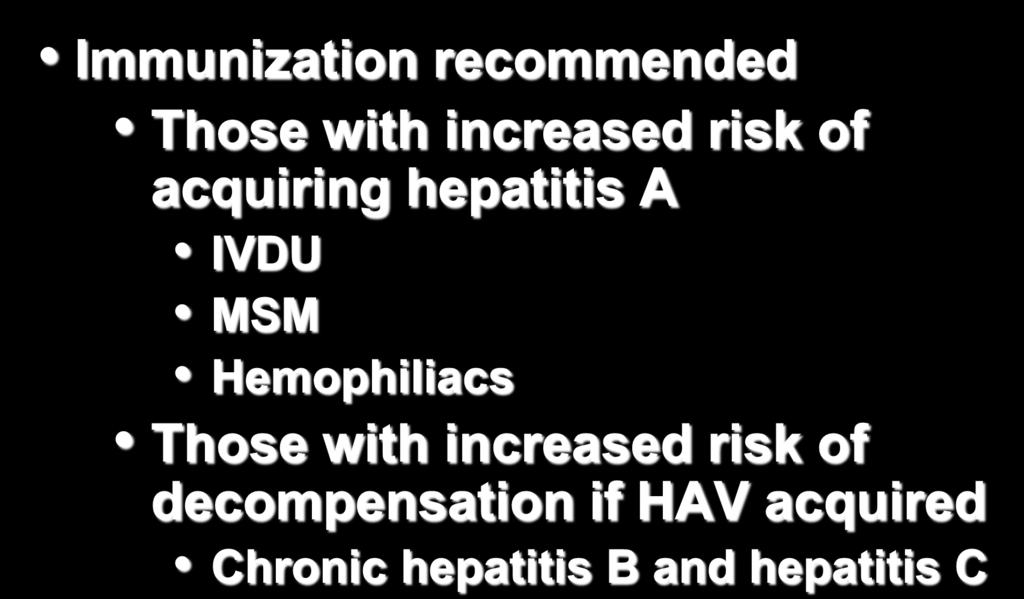 increased risk of acquiring hepatitis