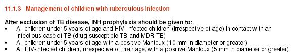 Management of the child with TB