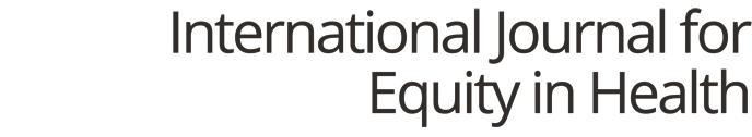 Ambel et al. International Journal for Equity in Health (2017) 16:152 DOI 10.