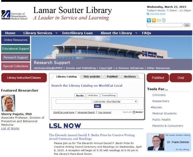 Logging in to NCBI From the library home page (library.