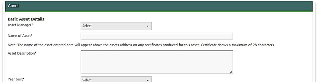 The information entered here will be displayed on all certificates relating to